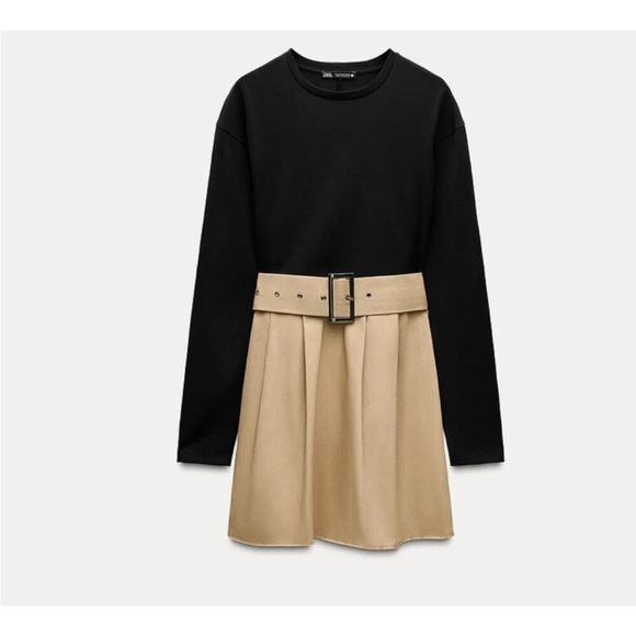 NWT- Zara BELTED COMBINATION
SHORT DRESS  M
🚨FIRM PRICE NO DISCOUNT - Picture 6 of 10